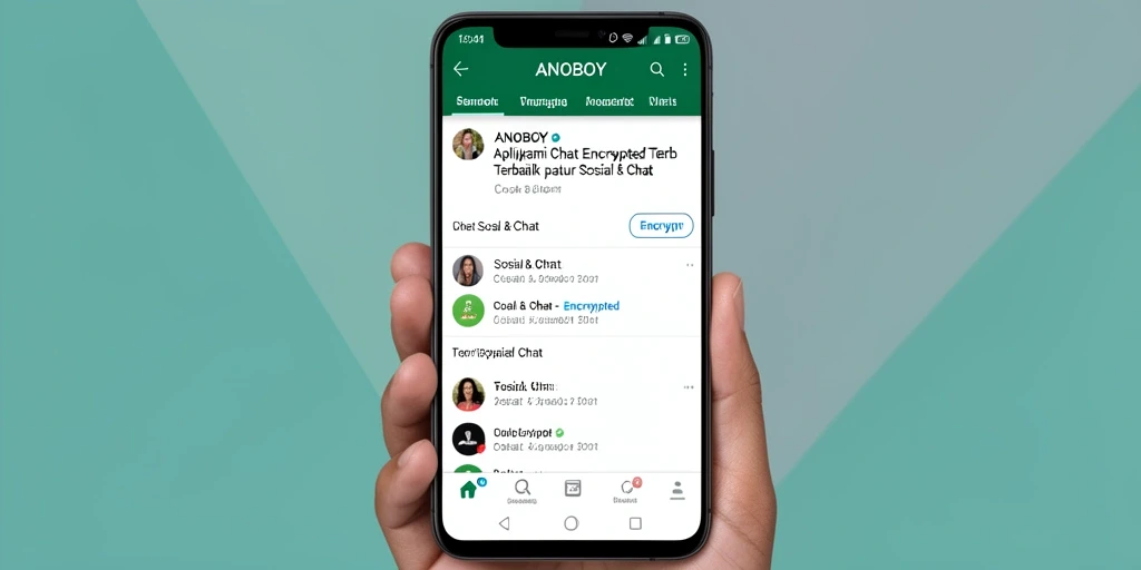 Antarmuka ANOBOY yang amigabel untuk chatting aman.