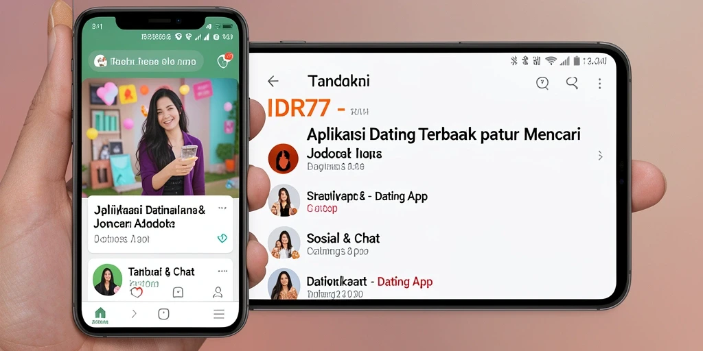 Antarmuka modern dan ramah pengguna dari aplikasi Dating IDR77.