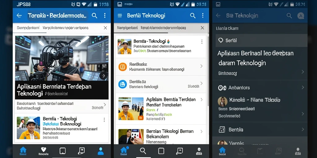Tampilan antarmuka JPS88 yang menarik dan fungsional untuk berita teknologi.