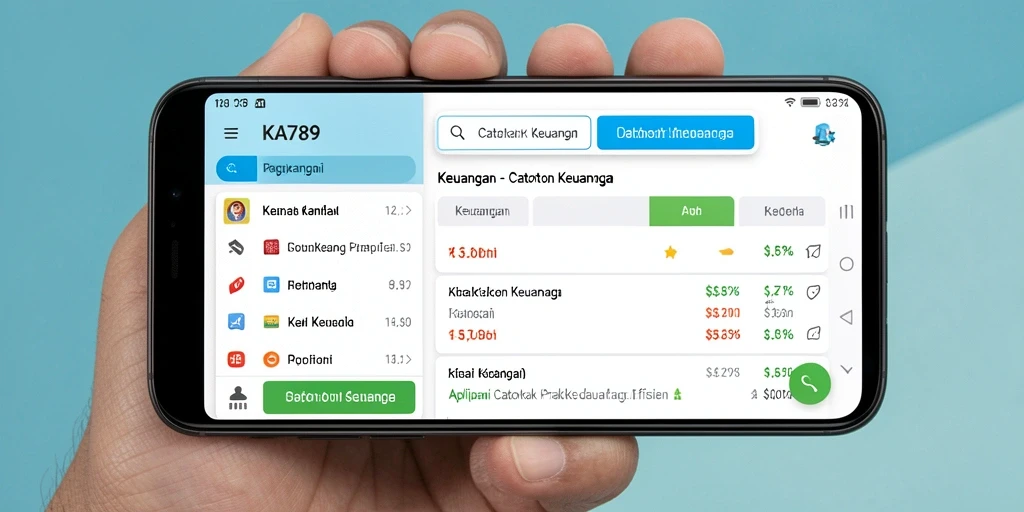 Antarmuka <strong>KA789</strong> yang intuitif untuk catatan keuangan.