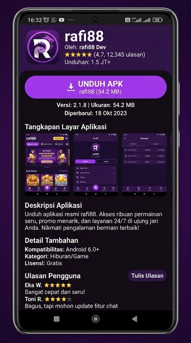 Cara Mudah Unduh dan Instal rafi88 di Android